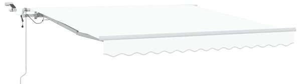 Skrovita tenda Bijelo 300 x 250 cm Poliester i metal - Bijela / 300 x 250 cm