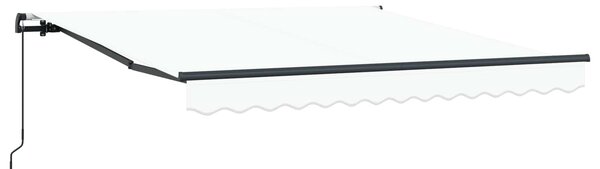 Skrovita tenda Bijelo 300 x 250 cm Poliester i čelik - Bijela / 300 x 250 cm