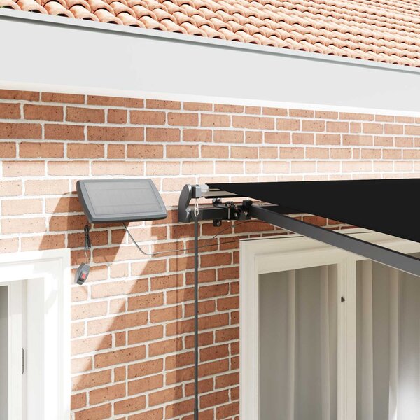 Skrovita tenda Crna 350 x 250 cm tkanina - Crna / 350 x 250 cm