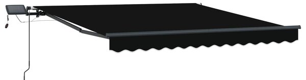 Skrovita tenda Crna 350 x 250 cm tkanina - Crna / 350 x 250 cm