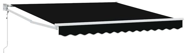 Skrovita tenda Crna 350 x 250 cm tkanina - Crna / 350 x 250 cm