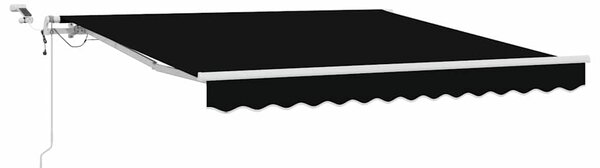 Skrovita tenda Crna 300 x 250 cm Poliester i metal - Crna / 300 x 250 cm