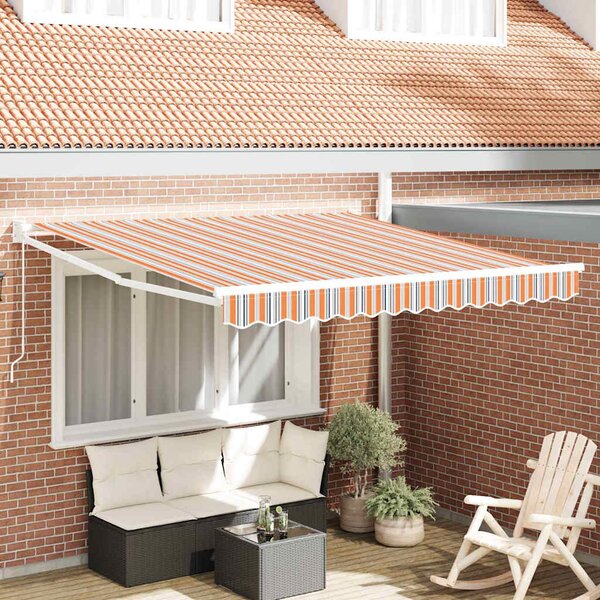 Skrovita tenda Šareni 350 x 250 cm Poliester i aluminij - Višebojno / 350 x 250 cm