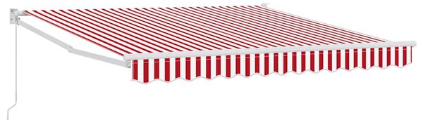Skrovita tenda Crvena i bijela 350 x 250 cm - Crvena / 350 x 250 cm