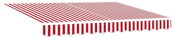 Skrovita tenda Crvena i bijela 350 x 250 cm - Crvena / 350 x 250 cm