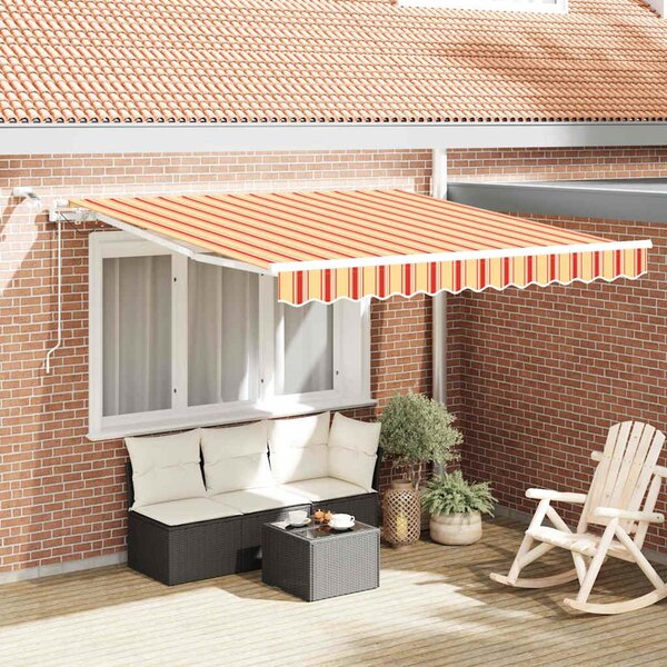 Skrovita tenda Žuta i narančasta 350 x 250 cm Poliester i metal - Žuta / 350 x 250 cm