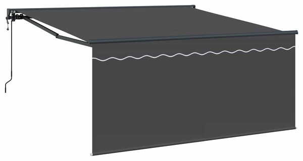 Skrovita tenda Antracit 300 x 250 cm Poliester i aluminij - Antracit / 300 x 250 cm