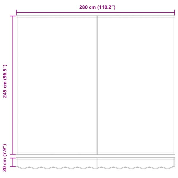 Skrovita tenda Bež 300 x 250 cm Poliester i čelik - Bež / 300 x 250 cm