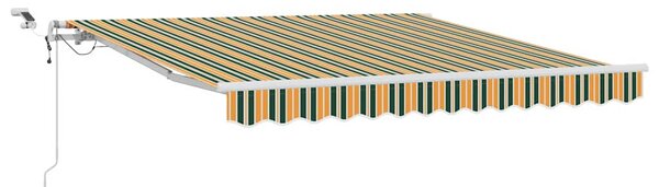 Skrovita tenda Zelena i žuta 300 x 250 cm Poliester i metal - Zelena / 300 x 250 cm