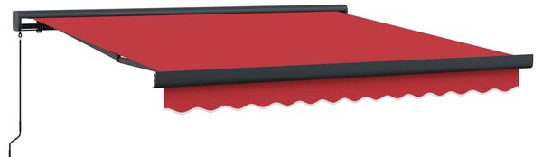 Skrovita tenda Crvena 300 x 250 cm Tkanina i Metal - Crvena / 300 x 250 cm