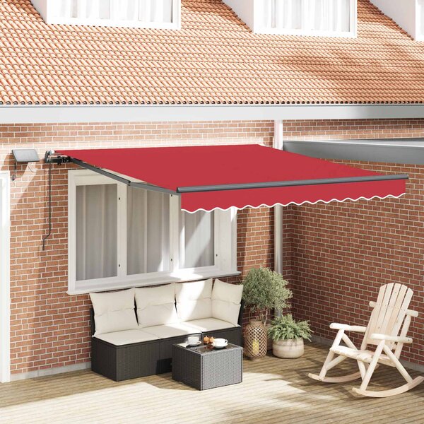 Skrovita tenda Crvena 300 x 250 cm tkanina - Crvena / 300 x 250 cm