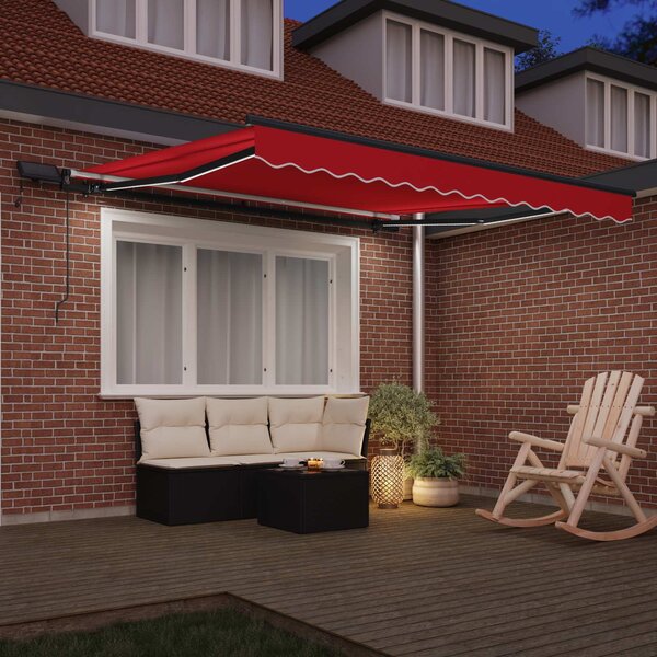 Skrovita tenda Crvena 300 x 250 cm tkanina - Crvena / 300 x 250 cm