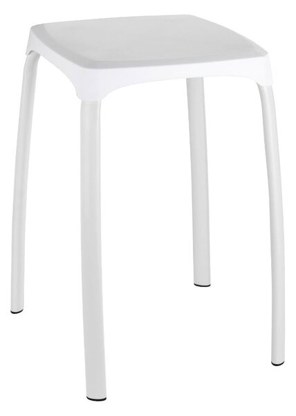 Bijela stolica s nogama od nehrđajućeg čelika Wenko Losani
