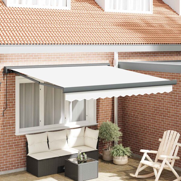 Nadstrešnica Bijelo 300 x 250 x 165 cm Poliester i aluminij - Bijela / 300 x 250 x 165 cm