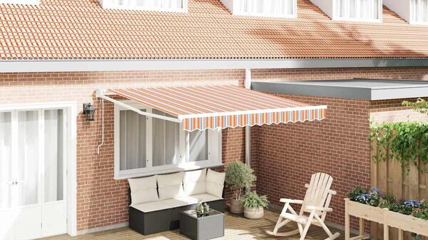 Skrovita tenda Šareni 300 x 250 cm Poliester i aluminij - Višebojno / 300 x 250 cm