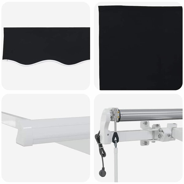 Električna retraktabilna tenda Crna 300 x 250 cm - Crna / 300 x 250 cm