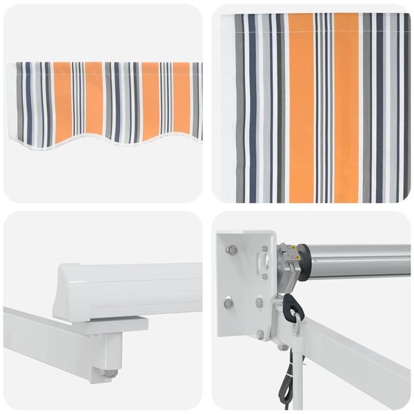 Skrovita tenda Šareni 300 x 250 cm Poliester i aluminij - Višebojno / 300 x 250 cm