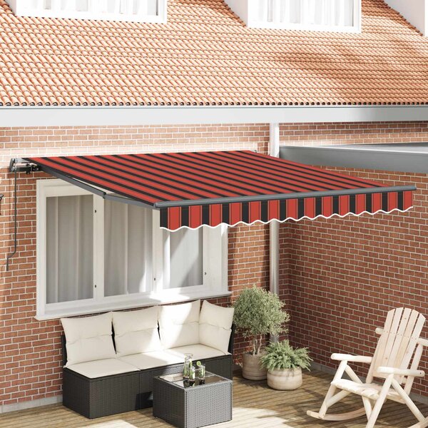 Skrovita tenda narančasta i smeđa 300 x 250 cm - Narančasta / 300 x 250 cm