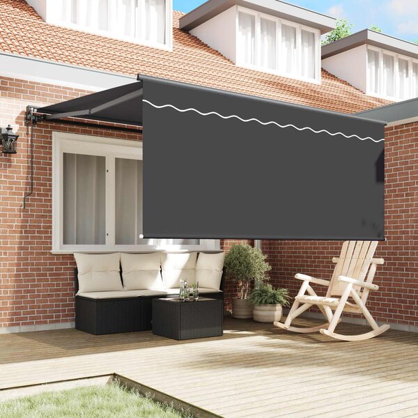 Skrovita tenda Antracit 300 x 250 cm Poliester i aluminij - Antracit / 300 x 250 cm