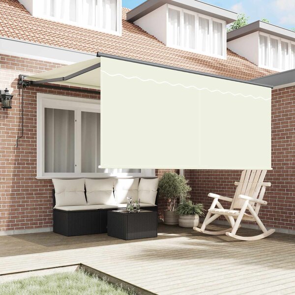 Skrovita tenda Krema 300 x 250 cm Poliester i aluminij - Krem / 300 x 250 cm