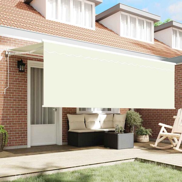 Skrovita tenda Krema 400 x 200 cm Poliester i aluminij - Krem / 400 x 200 cm