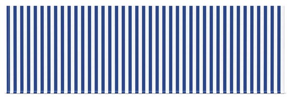 Skrovita tenda Plava i bijela 350 x 200 cm Poliester i aluminij - Plava / 350 x 200 cm