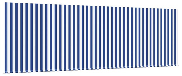Skrovita tenda Plava i bijela 350 x 200 cm Poliester i aluminij - Plava / 350 x 200 cm