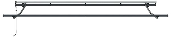 Skrovita tenda Plava i bijela 350 x 200 cm Poliester i aluminij - Plava / 350 x 200 cm
