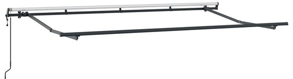Skrovita tenda Plava i bijela 350 x 200 cm Poliester i aluminij - Plava / 350 x 200 cm