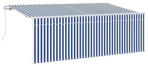 Skrovita tenda Prugasti Plava 350 x 200 cm tkanina - Plava / 350 x 200 cm