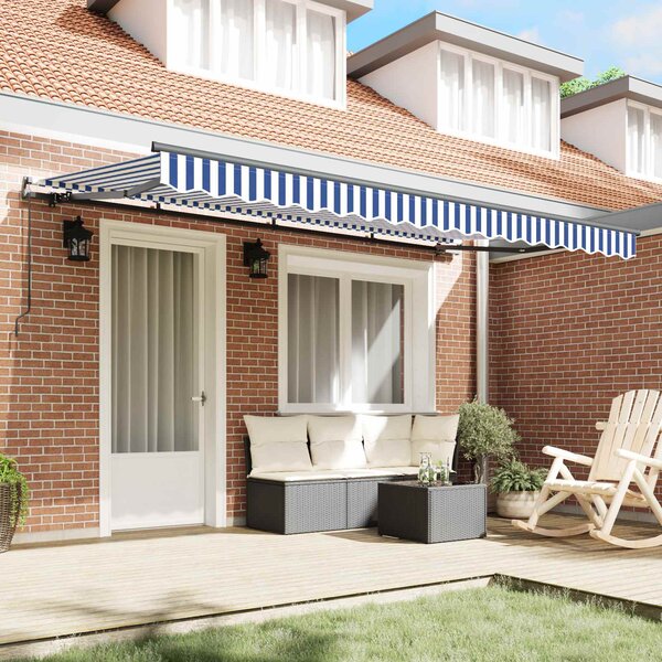 Skrovita tenda Plava 350 x 200 cm tkanina - Plava / 350 x 200 cm