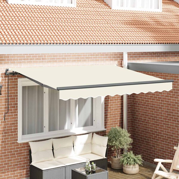 Skrovita tenda Krema 300 x 200 cm tkanina - Krem / 300 x 200 cm