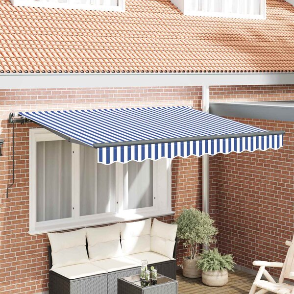 Skrovita tenda Plava 250 x 200 cm tkanina - Plava / 250 x 200 cm