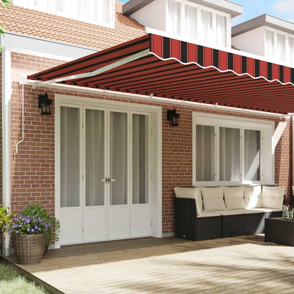 Skrovita tenda Narančasta i smeđa 600 × 300 cm - Narančasta / 600 × 300 cm