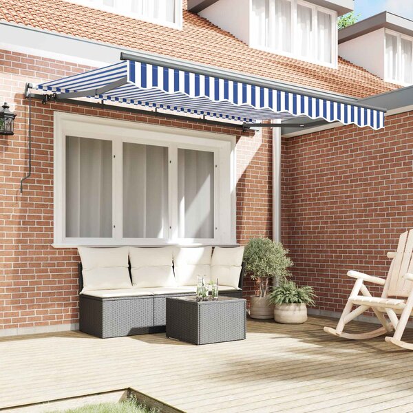 Skrovita tenda Plava 250 x 200 cm tkanina - Plava / 250 x 200 cm