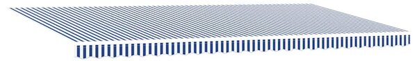 Skrovita tenda Plava i bijela 600 × 300 cm Poliester i aluminij - Plava / 600 × 300 cm