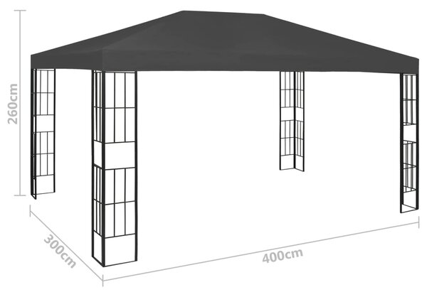Sjenica 3 x 4 m antracit - Antracitno siva / 3 x 4 m
