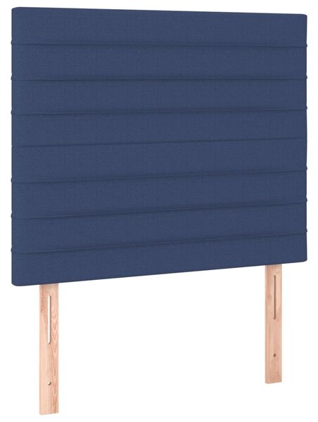 Krevet box spring s madracem LED plavi 120 x 200 cm od tkanine - Plava / 120 x 200 cm