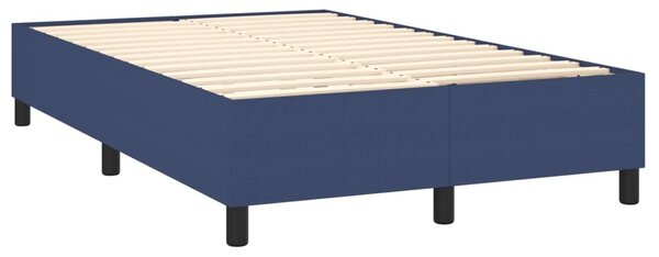 Krevet box spring s madracem LED plavi 120 x 200 cm od tkanine - Plava / 120 x 200 cm