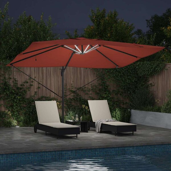 Suncobran Terakota 352 x 251 x 265 cm Poliester i aluminij - Cinober / 352 x 251 x 265 cm
