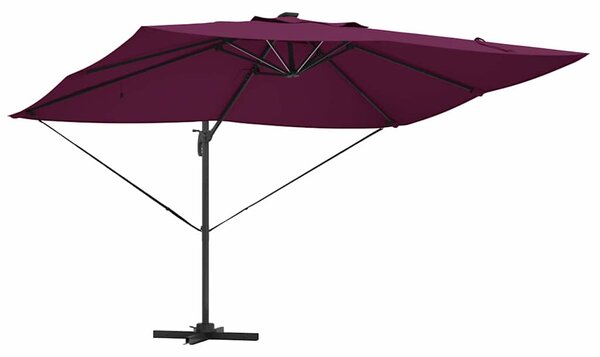 Suncobran S LED lampica Bordeaux Crvena 352 x 251 x 265 cm - Crvena / 352 x 251 x 265 cm