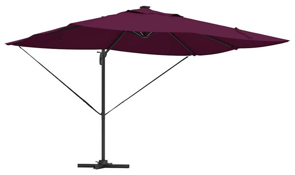 Suncobran S LED lampica Bordeaux Crvena 352 x 251 x 265 cm - Crvena / 352 x 251 x 265 cm