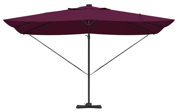 Suncobran S LED lampica Bordeaux Crvena 352 x 251 x 265 cm - Crvena / 352 x 251 x 265 cm