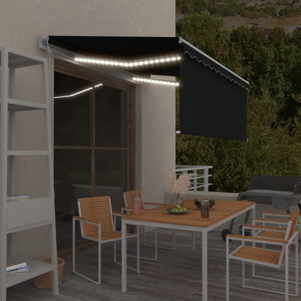 Automatska tenda s roletom i senzorom LED 3 x 2,5 m antracit - Antracitno siva / 3 x 2.5 m