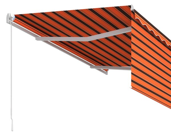 Tenda na ručno uvlačenje s roletom 3 x 2,5 m narančasto-smeđa - Šarena / 3 x 2.5 m