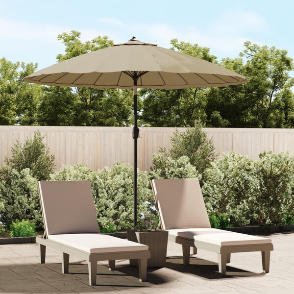 Vanjski suncobran s aluminijskim stupom 270 cm smeđesivi - Tupe / N/A