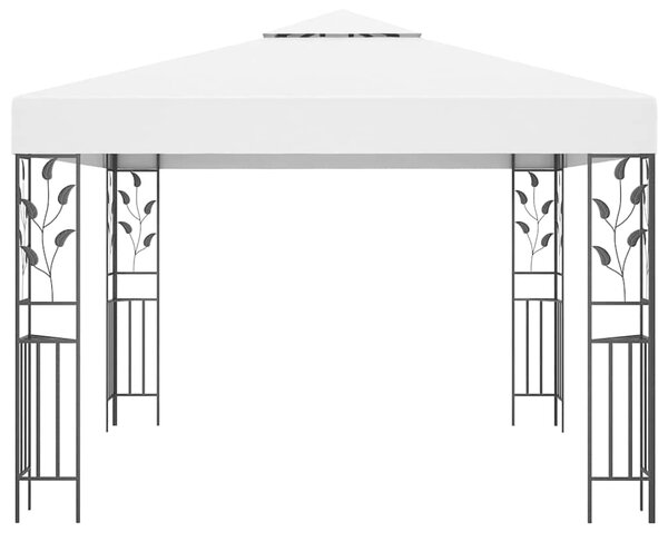Sjenica s LED svjetlosnim trakama 3 x 3 m bijela - Bijela / N/A