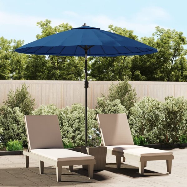 Vanjski suncobran s aluminijskim stupom 270 cm azurnoplavi - Plava / N/A