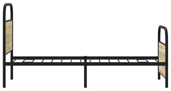 Okvir kreveta bez madraca boja hrasta sonome 80 x 200 cm drveni - Smeđa / 80 x 200 cm