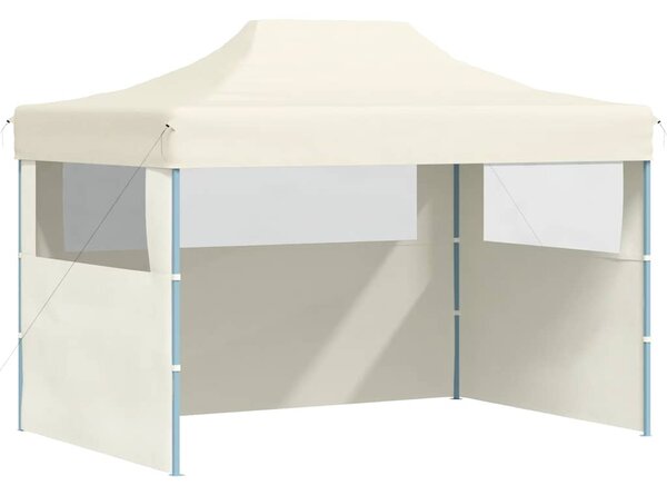Profesionalni sklopivi šator za zabave 3 x 4 m čelični krem - Krema / N/A